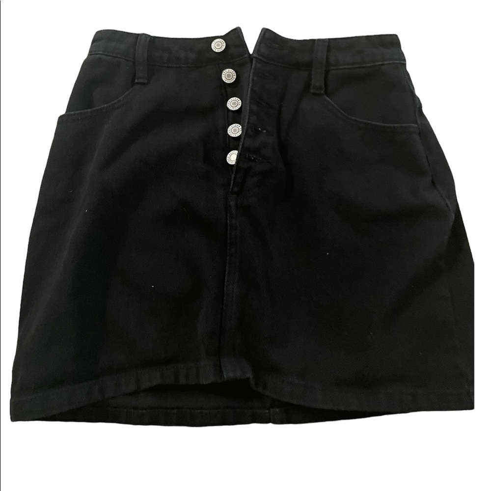 Black Jean Skirt